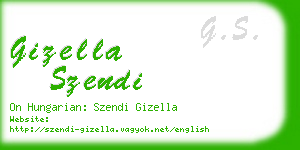 gizella szendi business card